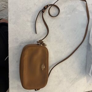 Coach Tan Leather Crossbody Bag